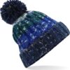 Strickmütze mit Pompon "Corkscrew" Beechfield | B 486