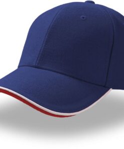 Schwere gebürstete 6 Panel Sandwich Kappe Atlantis | Pilot Piping Sandwich