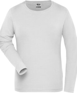 Damen Bio Workwear Stretch T-Shirt langarm - Solid Daiber | JN 1803