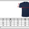 Schweres Workwear T-Shirt ProJob | 2016 T-Shirt Grössentabelle