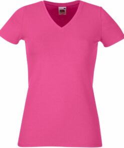 Damen Stretch V-Ausschnitt T-Shirt F.O.L. | Lady-Fit V-Neck T