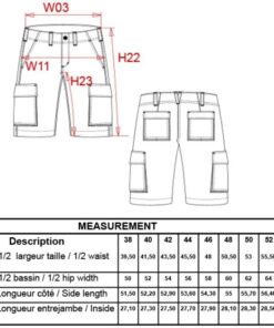 Herren Bermuda Kariban | K 755 Grössentabelle