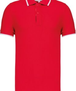 Herren Kontrast Piqué Polo Kariban | K 245