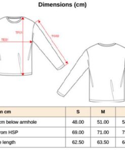 Stretch T-Shirt langarm Kariban | K 3016 Grössentabelle