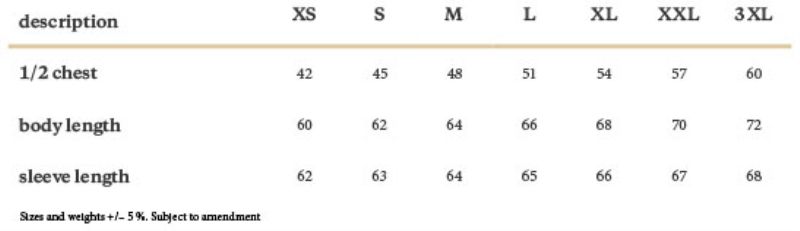 Damen Kapuzen Sweater "X.O" Promodoro | 1781 Grössentabelle