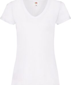 Damen V-Ausschnitt T-Shirt F.O.L. | Lady-Fit Valueweight V-Neck T