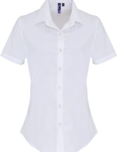 Popeline Stretch Bluse kurzarm Premier | PR 346