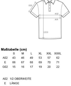 Damen Piqué Workwear Polo - EXCD Promodoro | 4405 Grössentabelle