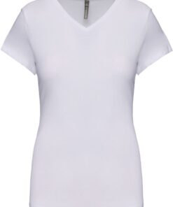 Damen V-Ausschnitt Stretch T-Shirt Kariban | K 3015