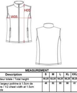 Damen Microfleece Gilet "Melodie" Kariban | K 906 Grössentabelle
