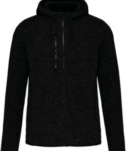 Damen Melange Kapuzen Strickfleece Jacke Kariban ProAct | PA 366