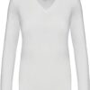Damen V-Ausschnitt T-Shirt langarm Kariban | K 382