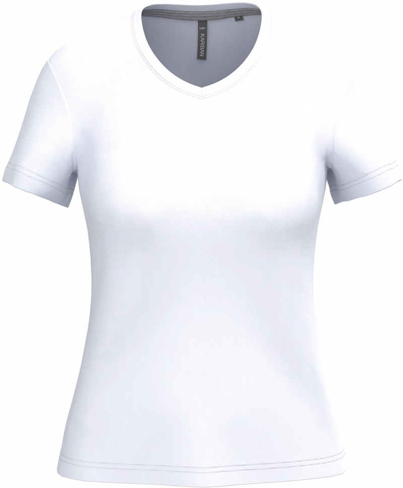 Damen V-Ausschnitt T-Shirt Kariban | K 381